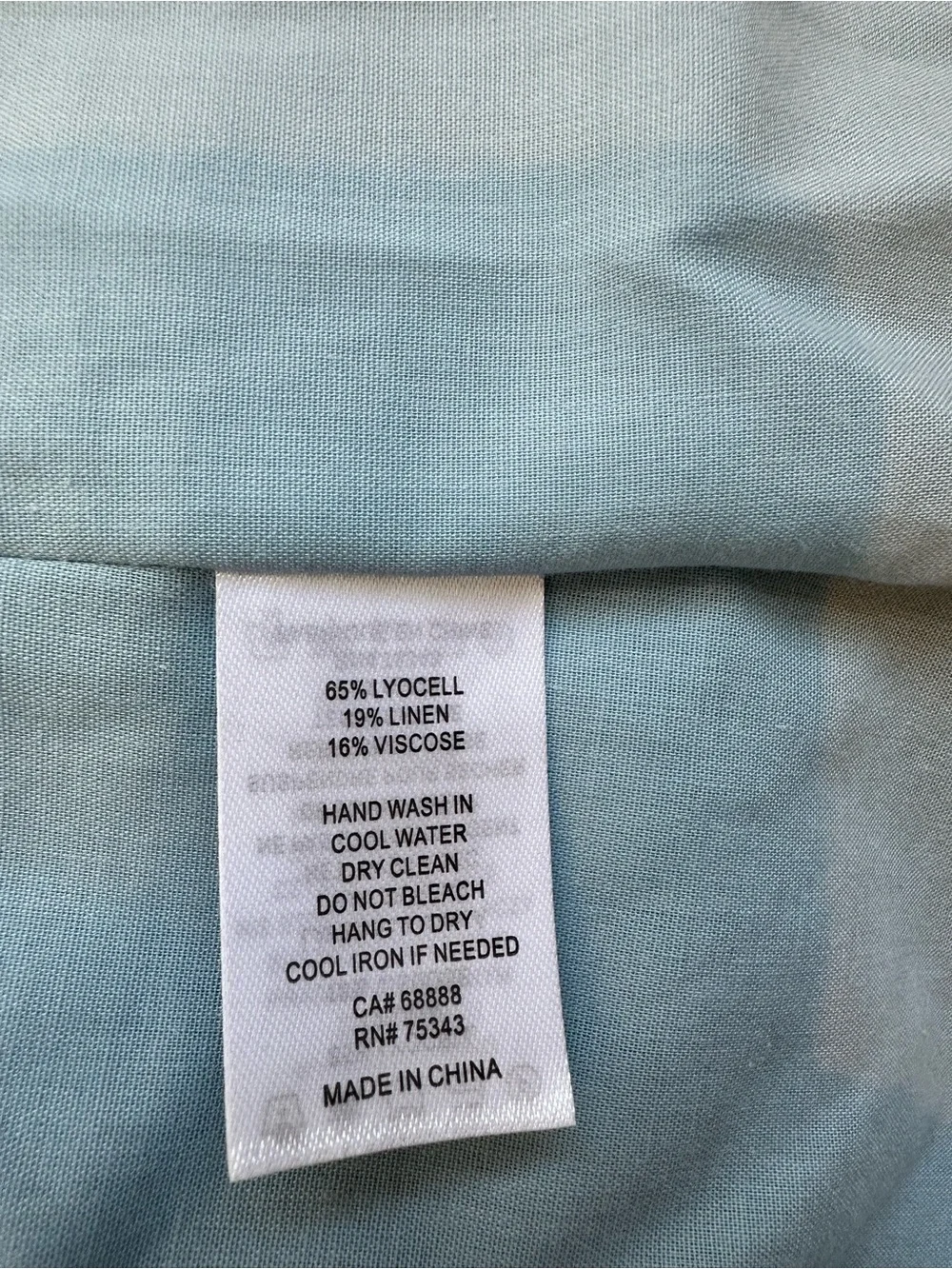 Caroline Constas Blue Lyocell Linen Button Front Vest Top Size Large - Picture 6 of 11
